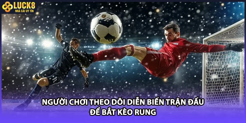 Người chơi theo dõi diễn biến trận đấu để bắt kèo rung